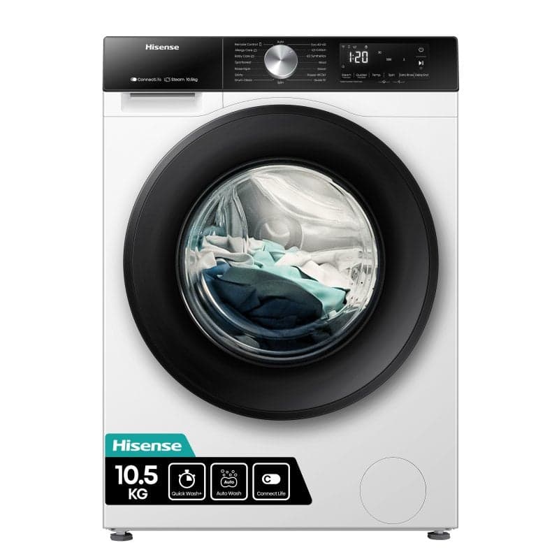 Lavadora Hisense WF3S1043BW3 10,5kg Carga Frontal 1400rpm A Blanca WiFi Steam